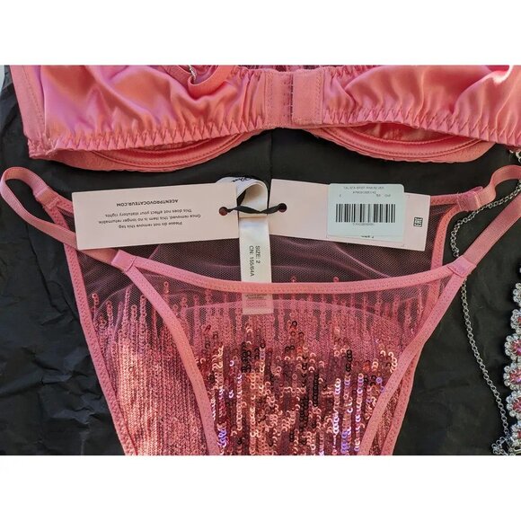 Agent Provocateur Calista Bra (34C) and Panty (Size 4 / AP Size 2) Set - Picture 10 of 12